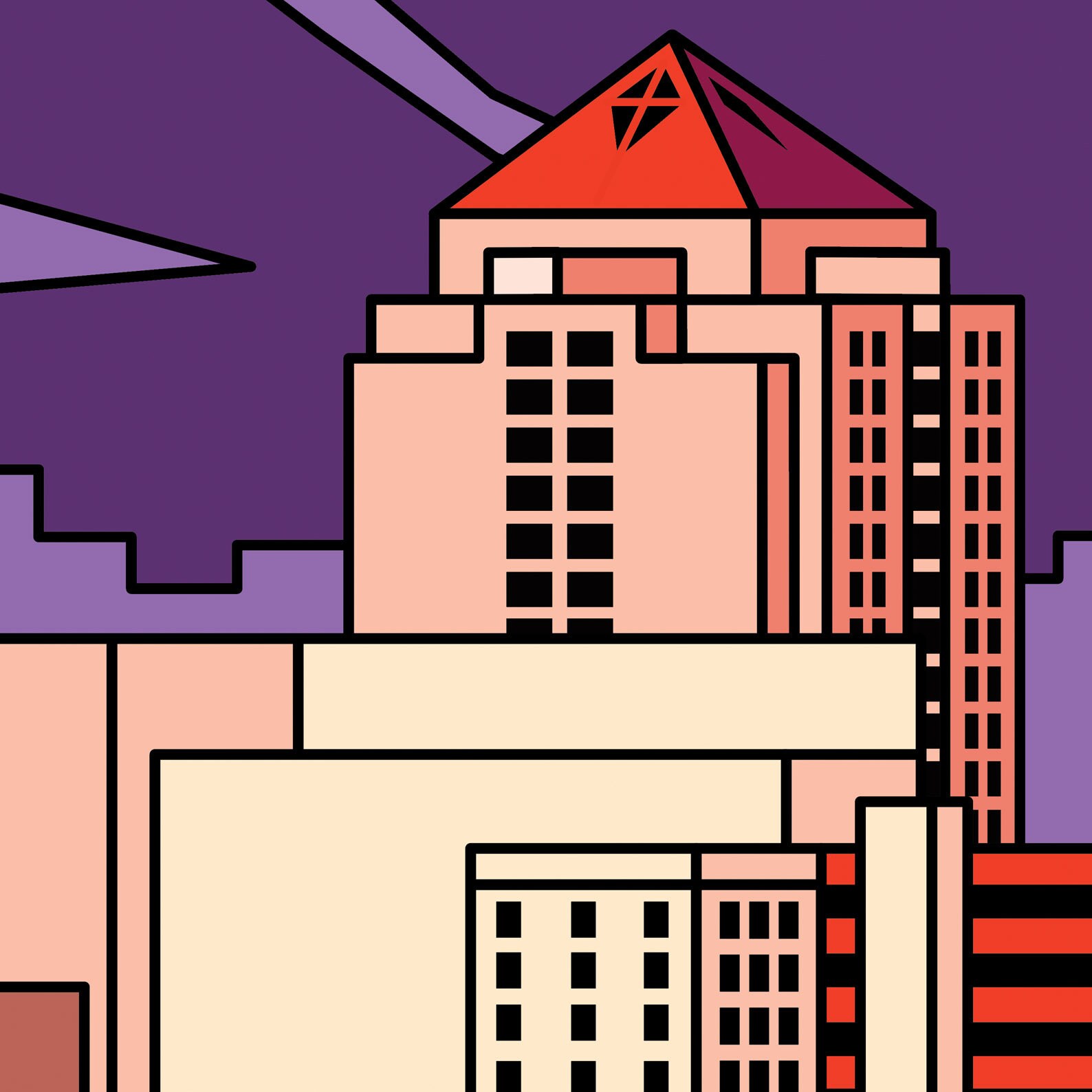 Albuquerque Skyline Art Print, Colorful Pop Art Travel Poster - Etsy