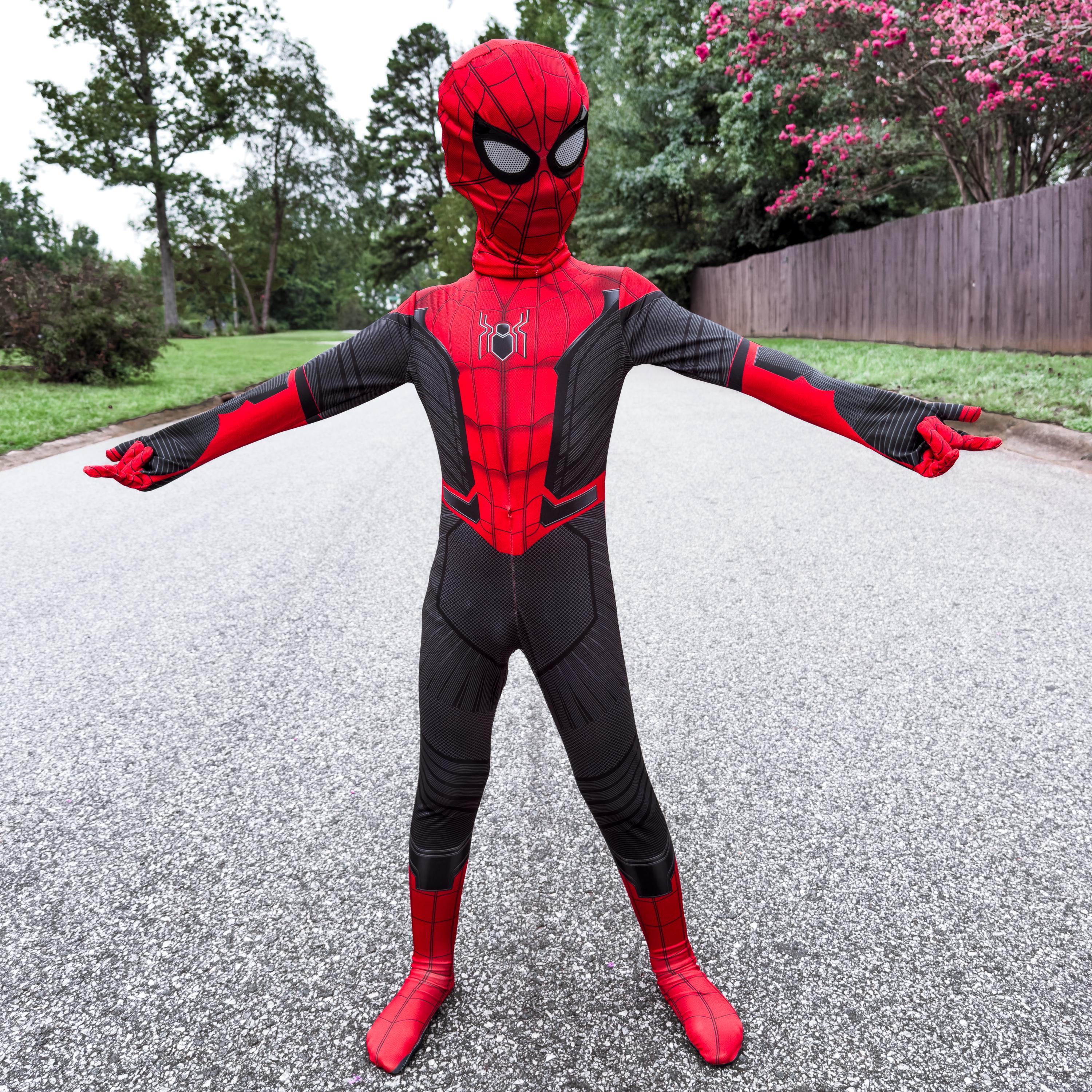 Spiderman Maske Für Kinder Spiderman Kostu00fcm Kinder Marvel Spider-man Overall Jumpsuit Spielanzug Cosplay CO Spiderman Handschuhe