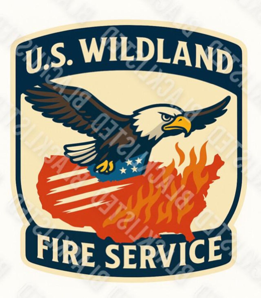 Fire Service Sticker U.S. Wildland Fire Service Sticker - Etsy