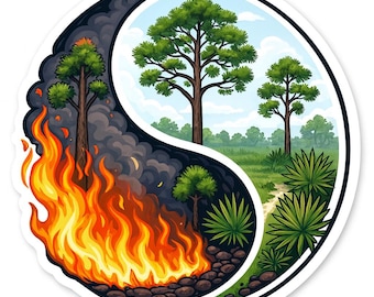 Wildfire Yin Yang Sticker