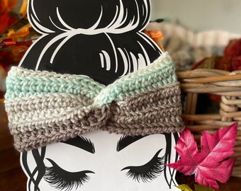 Messy Bun Season, Twisted Headband, Twisted Ear Warmer, Headband for Adults and Children, Crochet Twist Headband for Women, Hair Accessories
