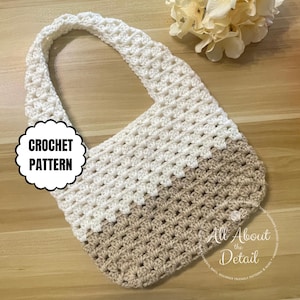 Granny Stitch Tote Bag Pattern Easy Crochet Bag PDF Modern Crochet Bag Tutorial Beginner Friendly Crochet Pattern Crochet Tote Bag Pattern
