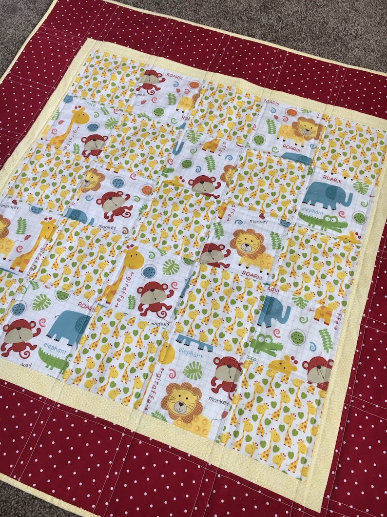 Animal Baby Quilt Baby Crib Quilt Crib Blanket Modern Etsy