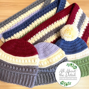 Winter Scarf and Beanie Set, Crochet Beanie, Scarf and Beanie, Crochet Scarf, Matching Set, Gift Set Beanie and Scarf