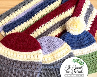 Winter Scarf and Beanie Set, Crochet Beanie, Scarf and Beanie, Crochet Scarf, Matching Set, Gift Set Beanie and Scarf