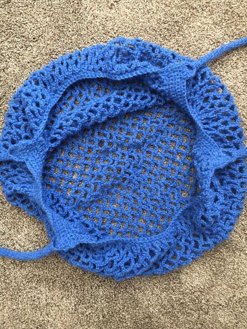 crocheted bag blue crochet bag shopping bag crochet market bag market bag tote bag beach bag Market tote bag blue market bag