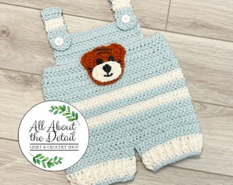 Crochet PATTERN Baby Romper 6-12 Months | Crochet Pattern | Romper | Onesie | Overalls | Herringbone Half Double Crochet