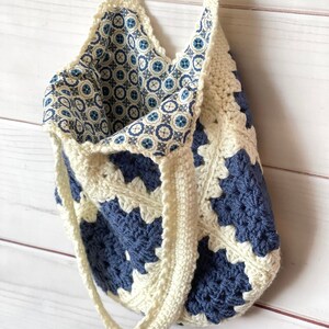 Granny Square Shoulder Bag Handmade Lined Tote Bag Women's - Etsy