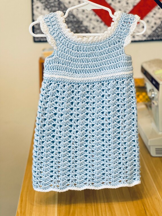 Summer Crochet Dress Toddler Dress Baby Dresses Crochet Top Blue Dress Crochet Dress for Girls Toddler Dress Size 2T Etsy Canada