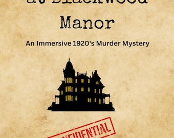 Printable Murder Mystery Game--Instant Download--Detective Case File Kit--Party Mystery--Game Night--Crime Solving PDF