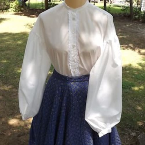 Ladies Civil War Garibaldi Blouse Sizes 6 to 24 Muslin Blouse - Etsy