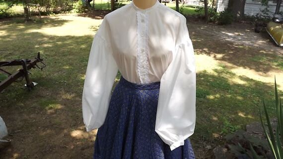 Ladies Civil War Garibaldi Blouse Sizes 6 to 22 Muslin Blouse