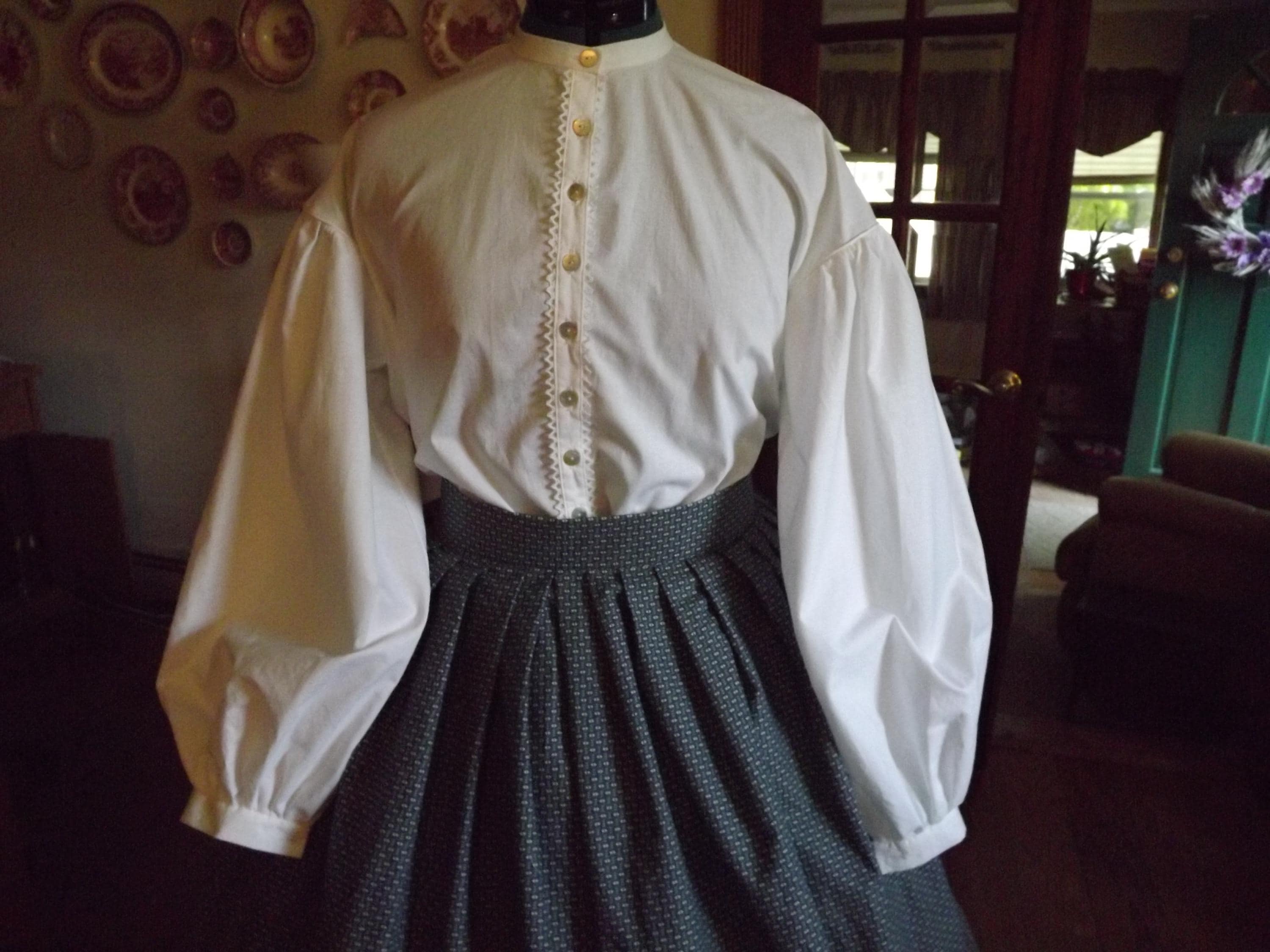 Ladies Civil War Garibaldi Blouse Sizes 6 to 24 Muslin Blouse - Etsy