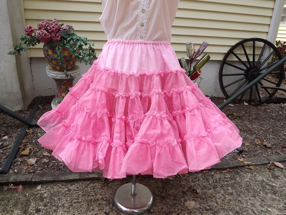 Vintage Pink Crinoline Square Dance Crinoline Rock