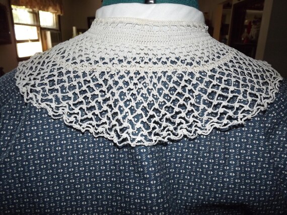 Vintage Cream Crocheted Collar - Etsy display picture 2