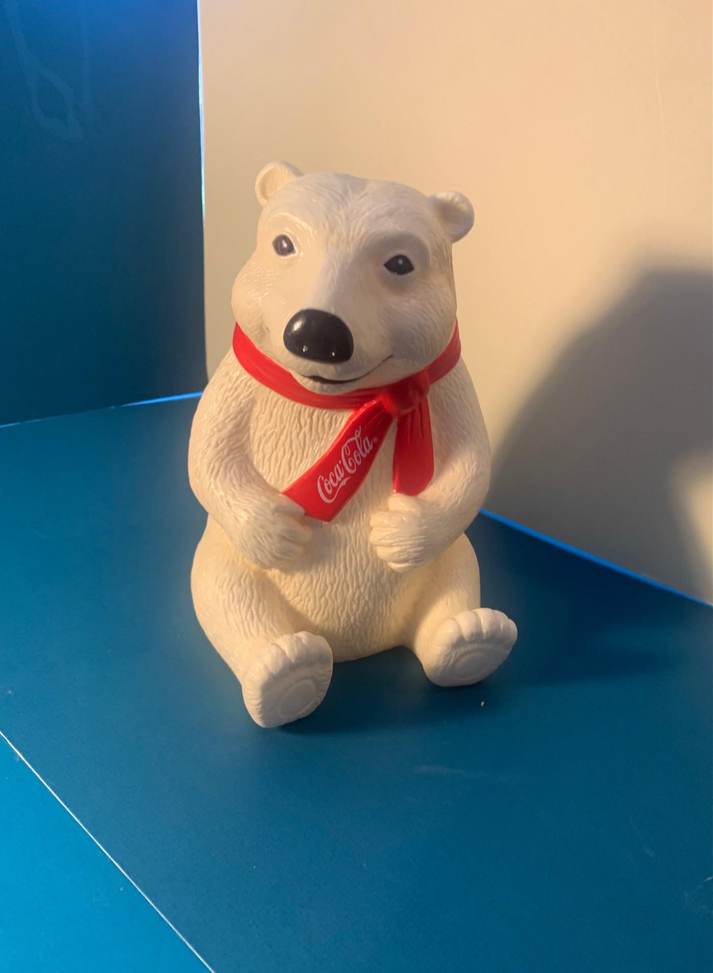 Coca-Cola ホワイトベアー ソフビ貯金箱 ビンテージ Coca Cola Bear Bank - Etsy