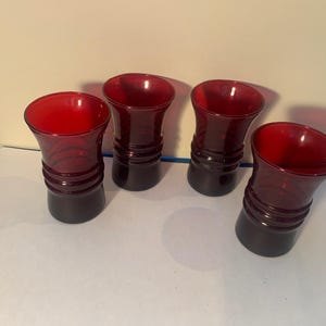 Anchor Hocking Royal Ruby tumblers, set of 4