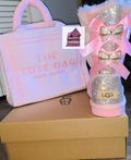 Ugg Inspired Boots, Custom Rhinestones boots