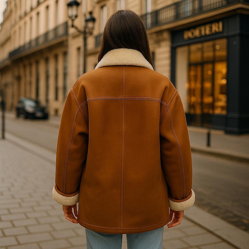 Original 80er Shearling Mantel | Vintage Brauner Schaffell Mantel | Oversized Shearling Damen | Langer Caramel Shear Mantel | Geschenk für Sie, women shearling jacket, original shearling coat, brown sheepskin women, 80s vintage coat, long shear coat caramel, oversized shearling style, sheepskin coat outfit, cozy winter shearling, shearling fashion women, long shearling trench coat, winter warm shearling, real sheepskin outerwear