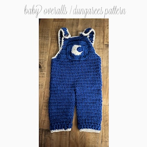Patron de salopette bébé au crochet (3-6 mois) | Instructions de dimensionnement réglables incluses | Téléchargement PDF