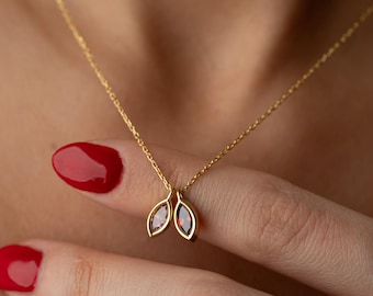 Personalized Birthstone Necklace, Elegant Gift for Women,