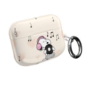 Estuche para AirPods con música de Snoopy, accesorio tecnológico de moda