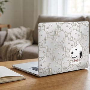 Snoopy Pattern MacBook Case | Peanuts Dog Cartoon Laptop Sleeve