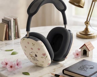 Custom Snoopy AirPod Max Case | Floral Cartoon Headphone Cover