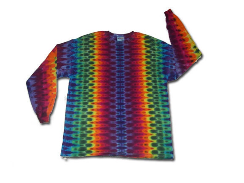 Long Sleeve Rainbow Pleat Tie Dye - Etsy