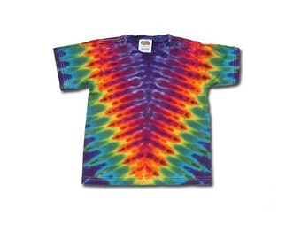 Long Sleeve Tie Dye Rainbow V Pleat Tee Shirt - Etsy