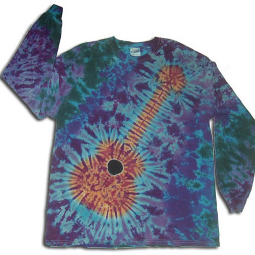 Tie Dye Guitar T-shirt Shirt Hand Made Customizable FREE - Etsy