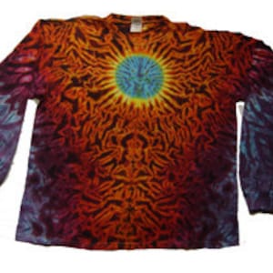【SATIIIZ】Aiowa Dying Long Sleeve T-Shirt Tie Dye Long Sleeve Sun - Etsy