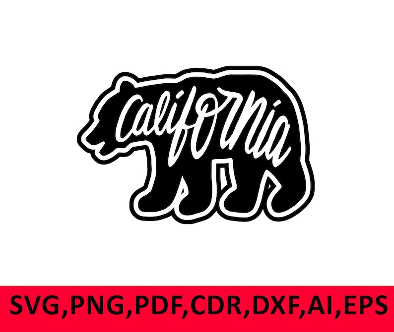 Cali Bear SVG Vector | Retro California State Logo Clipart ...