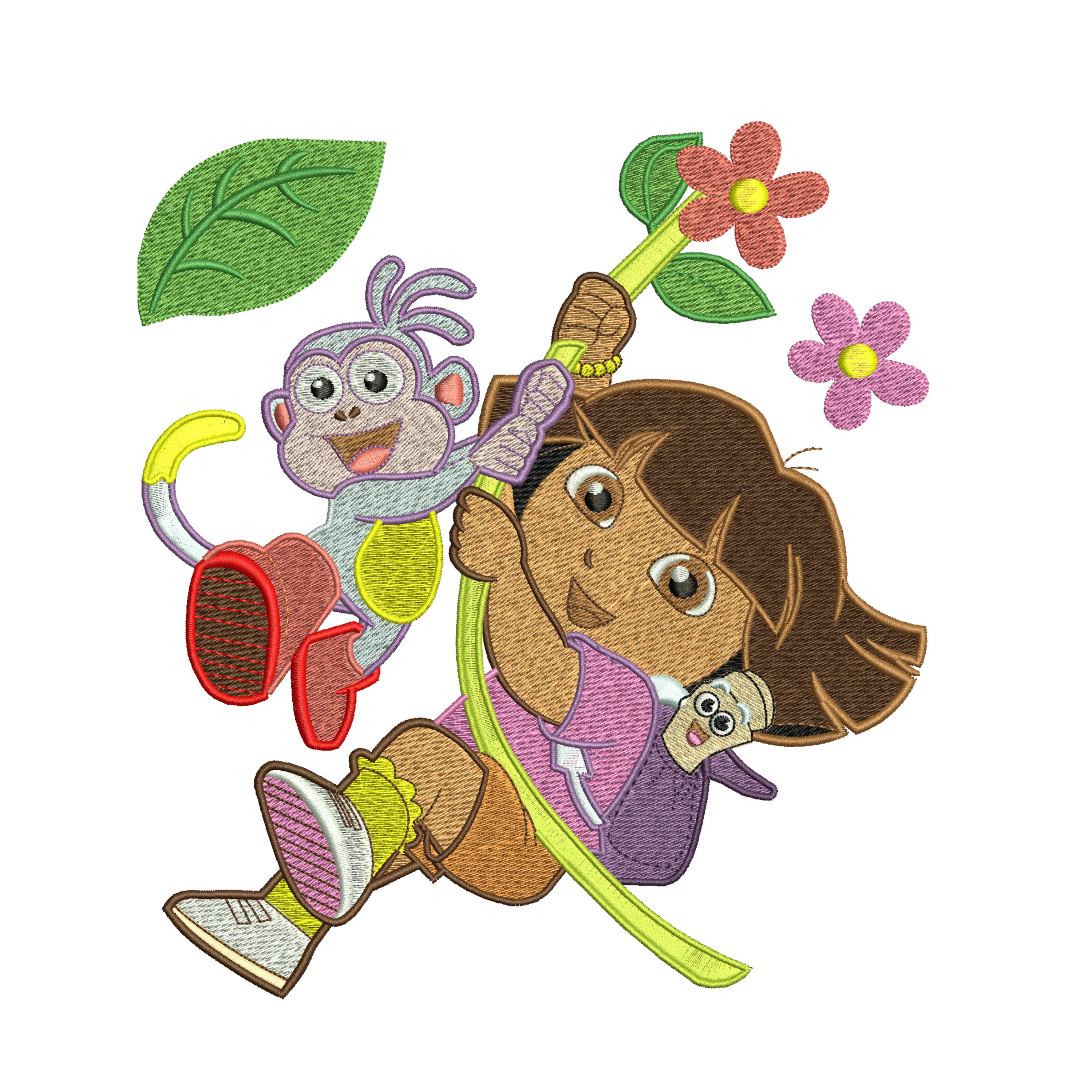 Dora the Explorer Embroidery Design - Etsy