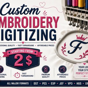 Custom Embroidery Digitizing Service | Logo, Apparel, Patches (All Formats)