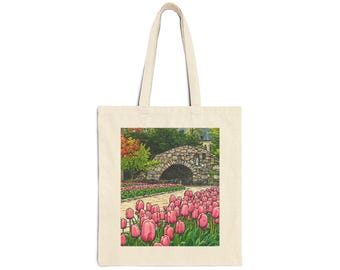 Our Lady of Lourdes Grotto Tote Bag | Notre Dame Replica Canvas