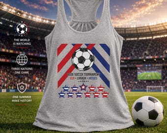 Soccer Graphic Women's Flowy Racerback Tank