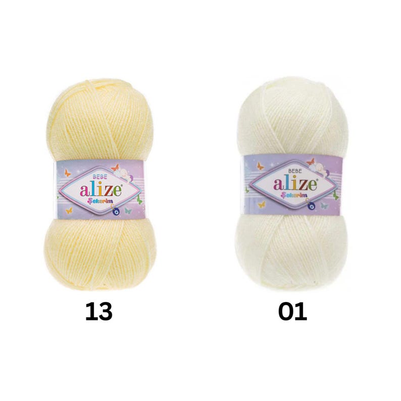 Alaze Label Alize Sugar Baby Yarn: Soft Acrylic, Baby Knitting & Crochet (100g/3 ...