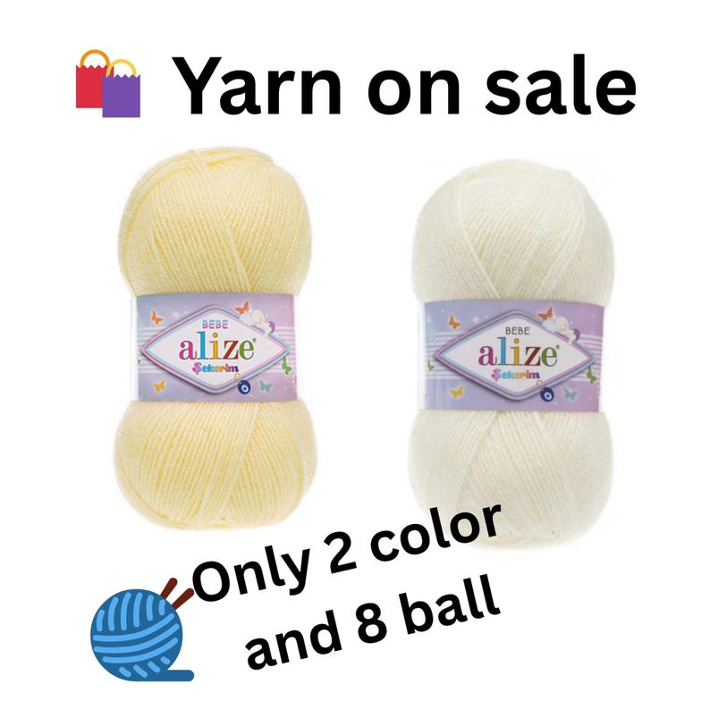 Alaze Label Alize Sugar Baby Yarn: Soft Acrylic, Baby Knitting & Crochet (100g/3 ...