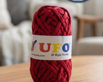 Red Bag Yarn: Chunky Acrylic Cord for Crochet, Knitting, Macrame, Bag Yarn