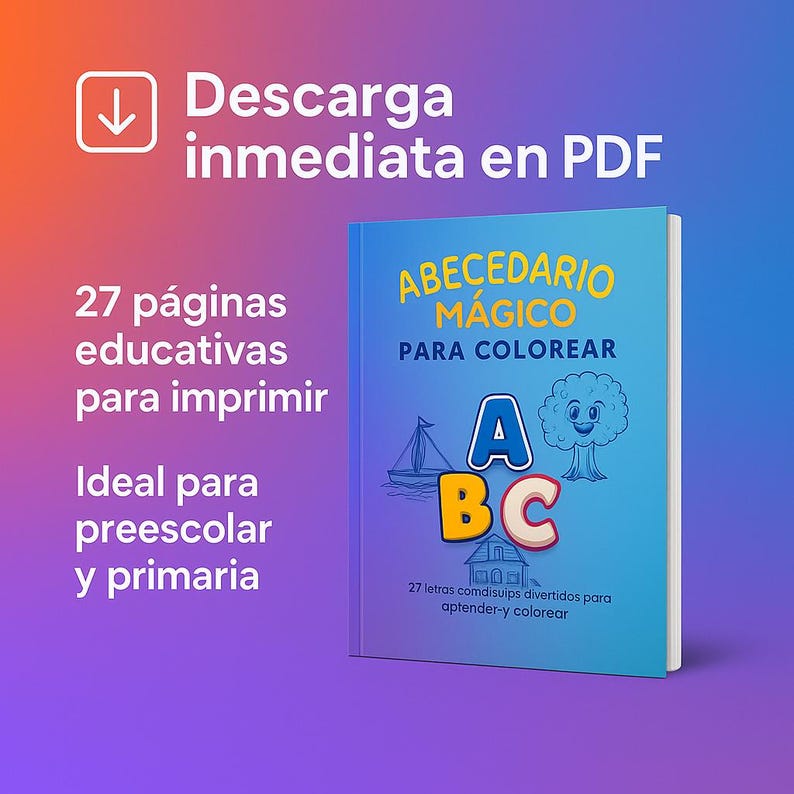 Magic Alphabet Printable PDF | Coloring and Letter Learning Book for ...