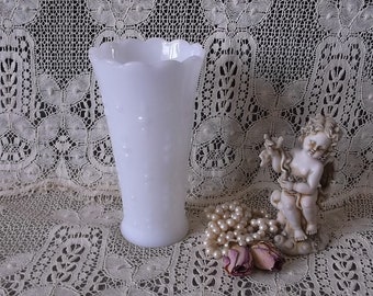 Farmhouse Decor, vintage milk glass vase, wedding farm style