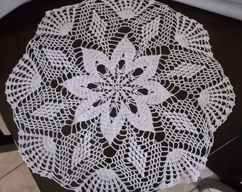 White vintage doiley star burst boho decor