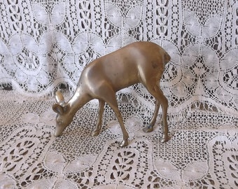 Brass Deer figure vintage decor