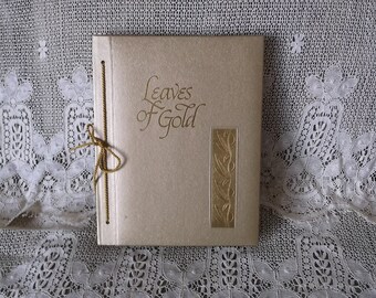 Vintage quotes and reflections book, leaves of gold