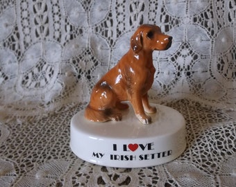 Vintage I love my Irish Setter statue