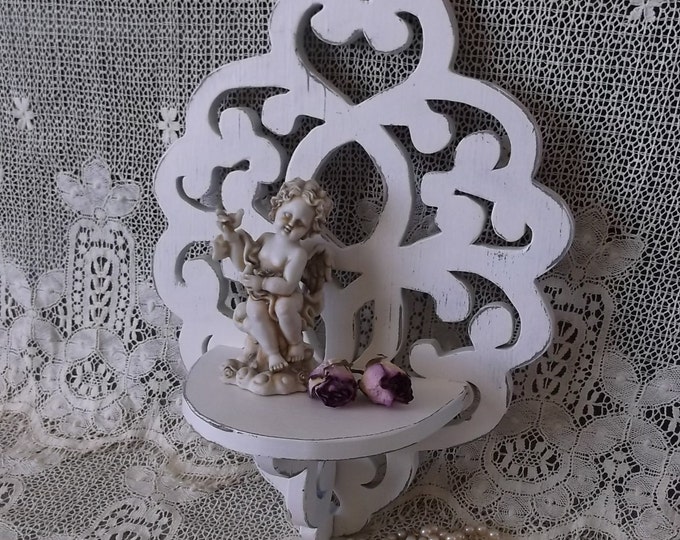Shabby French Country Scroll Work Wall Shelf Small Shelf Etsy