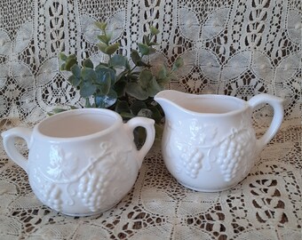 Vintage Petite white Sugar and creamer