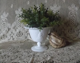 Vintage milk glass compote