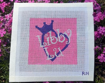 Nostalgic Needlepoint Canvas: Libby Lu Zweigart 13 Count Handpainted